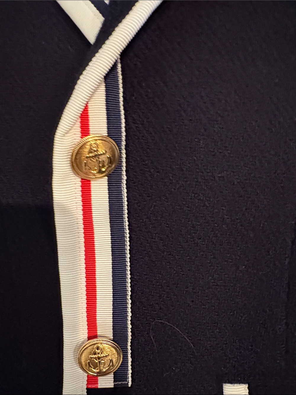 NWT Thom Browne For Neiman Marcus & Target Navy Blazer with White Trim - Picture 5 of 7